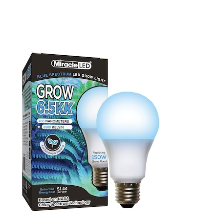 Miracle Led 6.5KK Indoor Grow Light Bulb, 6500K Blue Spectrum Replace 150W Grow Bulbs for Vegetables, Herbs 801884